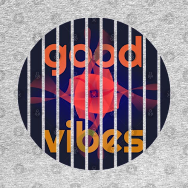 "Good Vibes" - Retro Disco Beach Party Design by Davey's Designs